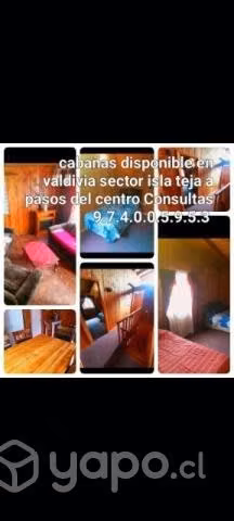 Cabañas disponible en valdivia sector isla teja
