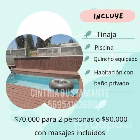 Cabaña con tinaja para 2 personas