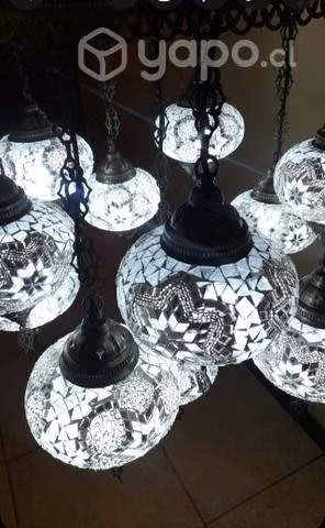 Lampara Turca Chandelier 11esferas
