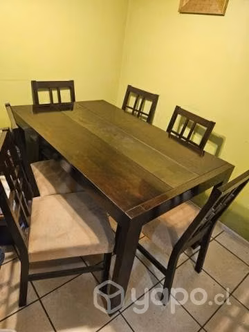 Comedor 6 silas madera - Imagen 3