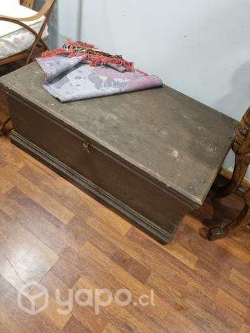Antiguedad baul madera - Imagen 2