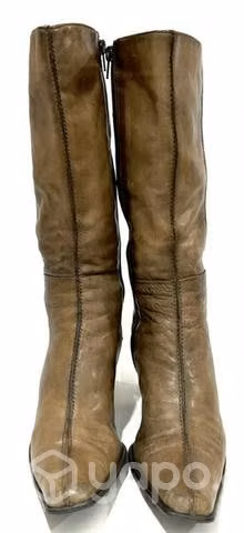 Bota Taco 100% Cuero Marca Pigalli N*36.5 Café - Imagen 2