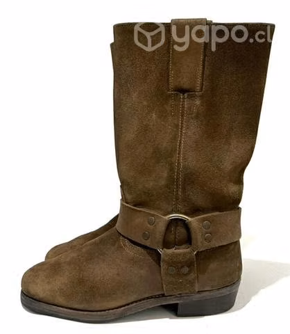 Bota 100% Cuero Hecha A Mano N°36 Color Café