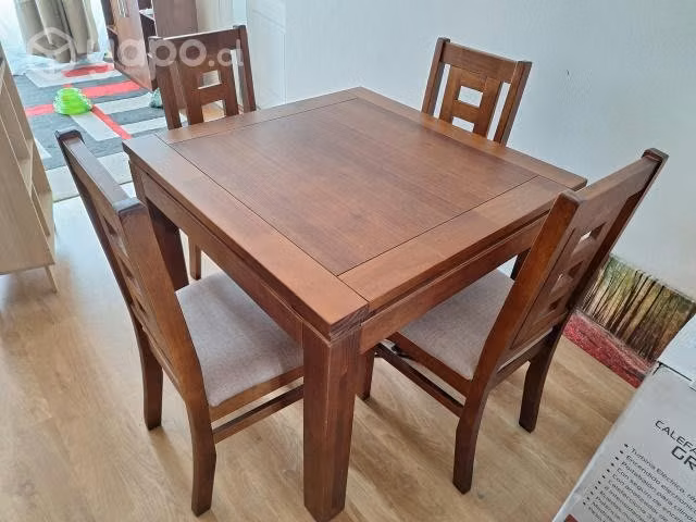Comedor Dagon 4 personas sillas Roma beige