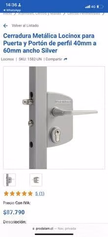 Cerradura Metálica Locinox para Puerta y Portón