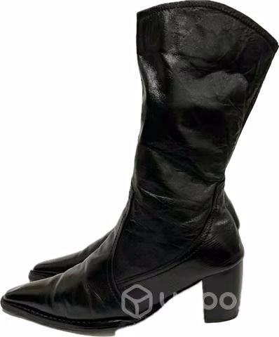 Bota Texana 100% Cuero Marca Alaniz N*37 Negro