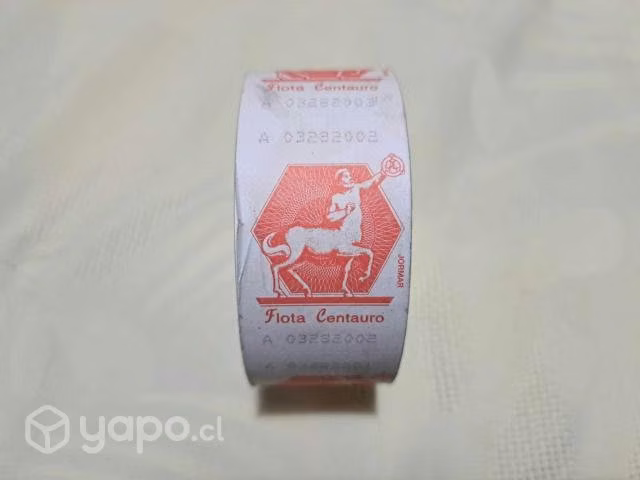 Antiguo rollo completo de boletos de micro