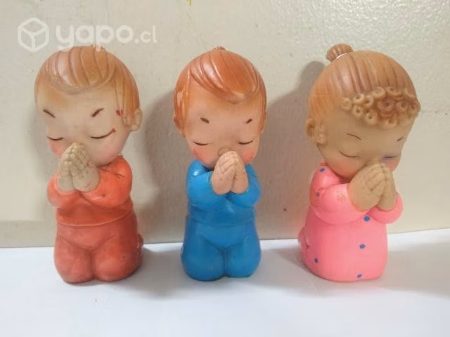 V22: pack vintage 3 angelitos rezando