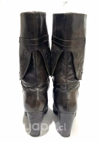 Bota 100% Cuero Marca Exs N*39 Café