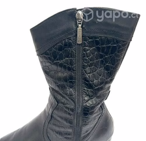 Bota Texana de Cuero Marca Caprice N*37 Negro