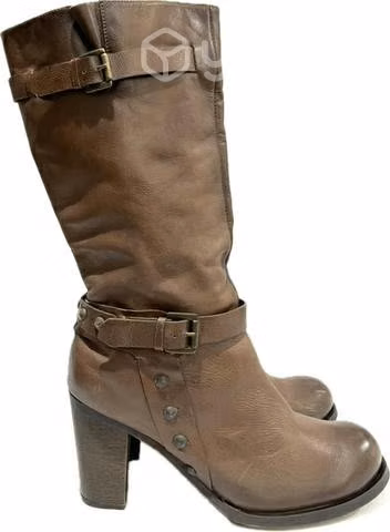 Bota 100% Cuero Marca Exs N*39 Café