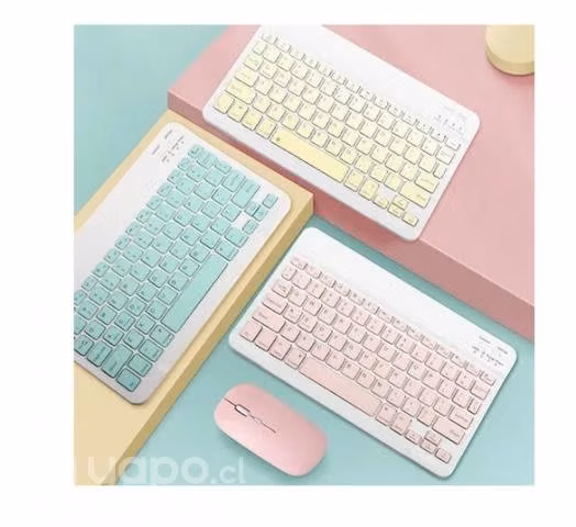 Set De Teclado Y Mouse Bluetooth Para Tablet - Imagen 2
