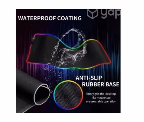 Mouse Pad Gamer Alfombrilla Antideslizante Luz Led