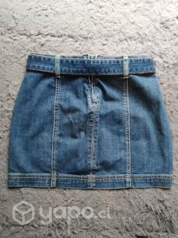 Faldita de jeans 36 con cinturón