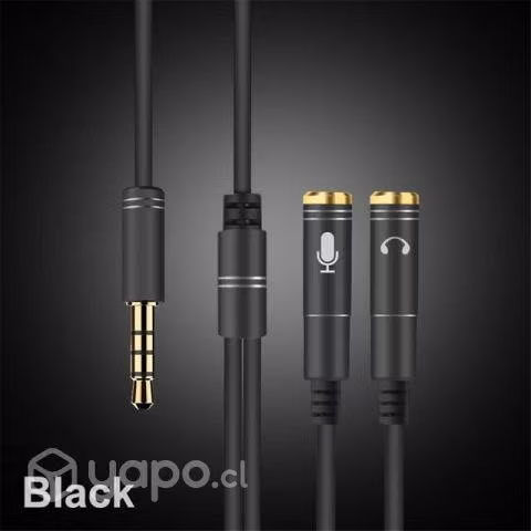 Adaptador De Cable Conector 2 En 1 De 3,5mm Estére