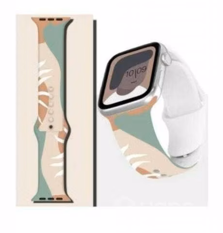 Correa De Silicona Con Diseño Abstracto Para Apple