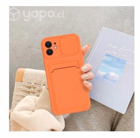Funda Con Porta Tarjeta Para iPhone 12 Silicona