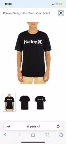 Poleras hurley talla xl