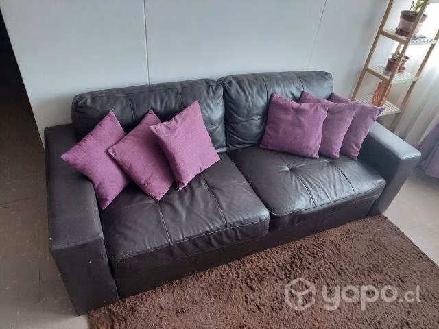 Sofa ecocuero 3 cuerpos