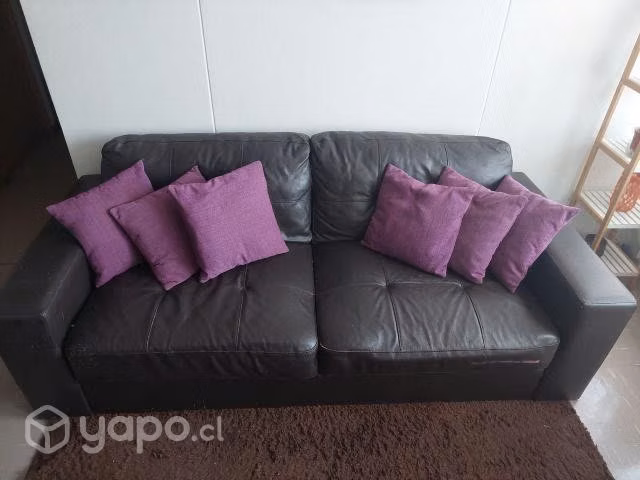 Sofa ecocuero 3 cuerpos