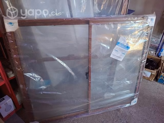 Ventanas de 1.20 x 1 Metro aluminio color madera