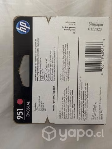 Pack 3 tintas HP 951 originales nuevo