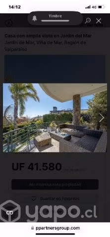 Vendo espectacular casa vista al mar reñaca