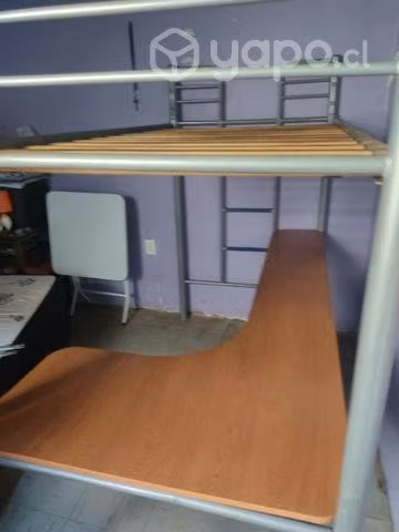 Cama litera escritorio 1 plaza