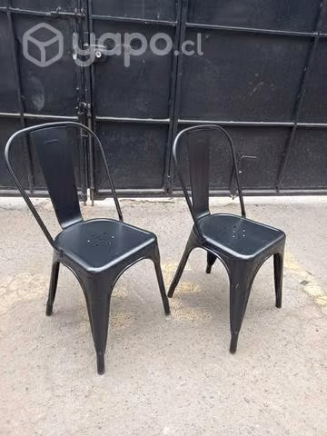 Silla Tolix Negra Metálica