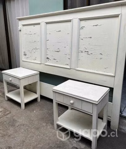Respaldo Cama King y Veladores - Color Blanco - Imagen 3