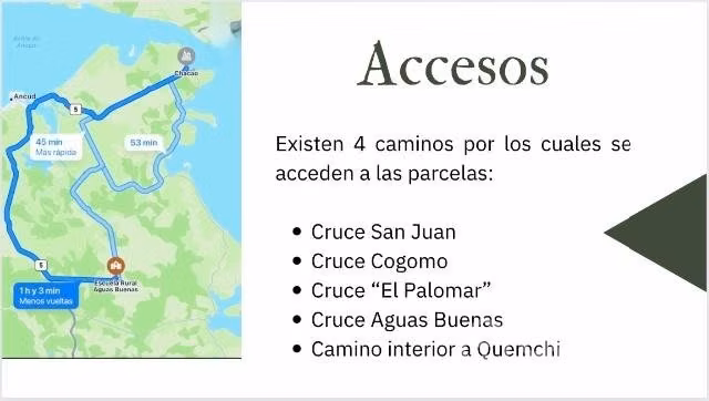Dueña vende parcelas de 5.000 por 13M