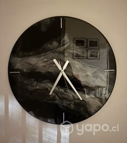 Reloj de pared marmoleado de resina