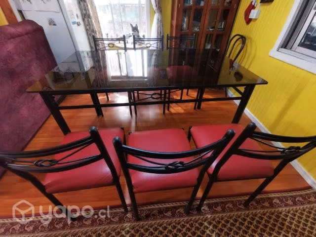 Comedor vidrio 6 sillas - Imagen 3