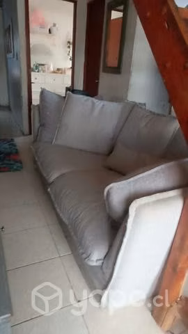 Sillón rose todo con funda de lino