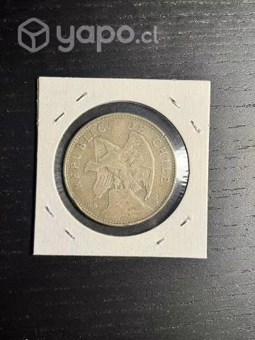 Moneda 2 pesos 1927 Plata