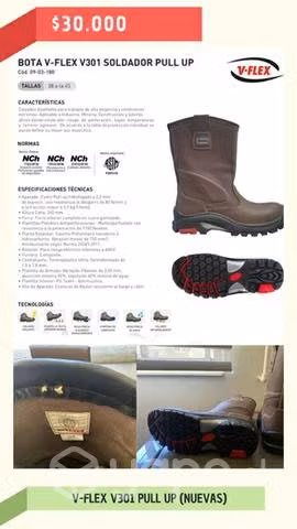 Botas de cuero de soldador V-FLEX V301 - Imagen 2