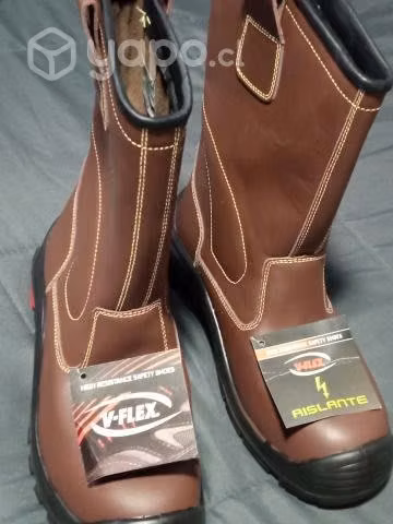 Bota de cuero.seguridad soldador