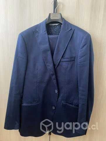 Traje Perry Ellis Azul talla 54 - Imagen 3