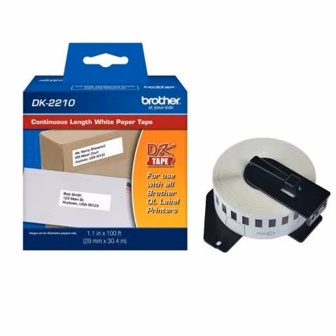 Cinta brother dk-2210, 29 mm x 30,48 mm. continuo