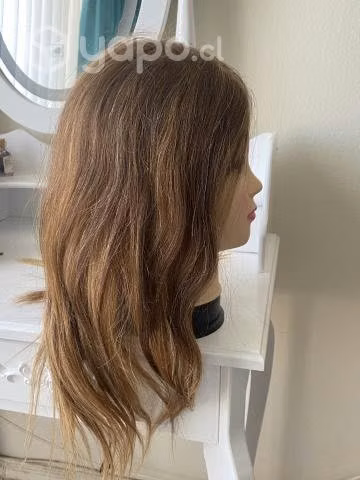 Peluca larga cabello natural más extensión