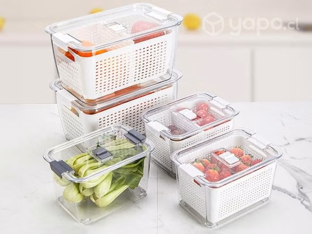 Caja Cajita nevera Contenedor con drenaje - Imagen 4