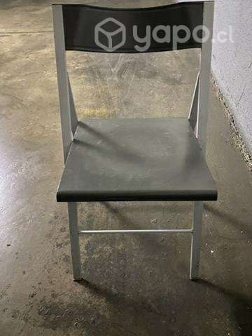 4 Sillas plegable gris - Imagen 3