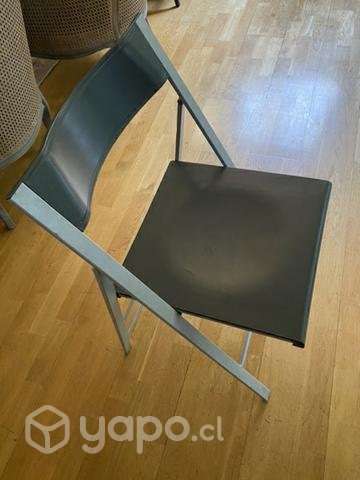 4 Sillas plegable gris - Imagen 2