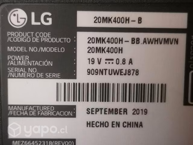 Monitor Lg 20 hdmi/vga - Imagen 2