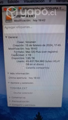 Disco duro externo toshiba 2tb detalle en carcasa - Imagen 3