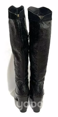 Bota 100% Cuero Marca Felmini N*39 Negro Exclusiva