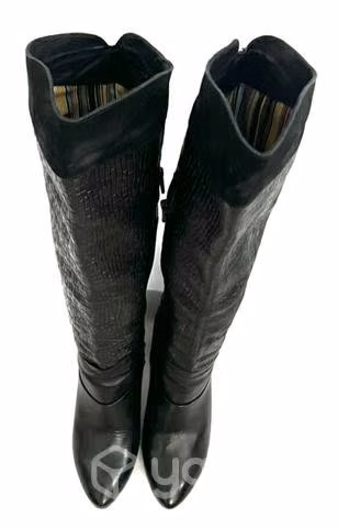 Bota 100% Cuero Marca Felmini N*39 Negro Exclusiva