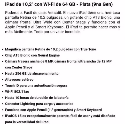 IPad novena generación 64 GB cómo nuevo - Imagen 3