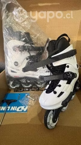 Patines En linea + set 3 protectores + casco Fox