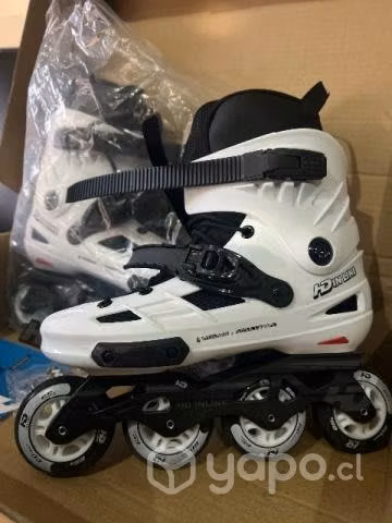 Patines En linea + set 3 protectores + casco Fox